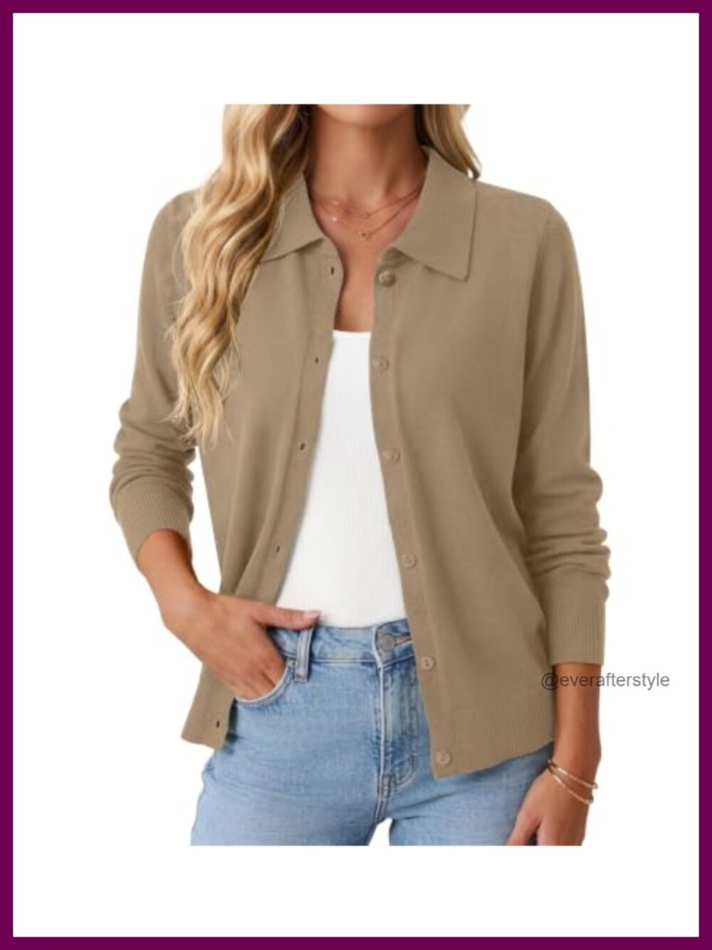 Women's Lightweight Long Sleeve Button Down Cardigan Sweater